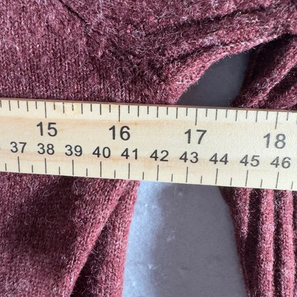 3275 | Y2K Abercrombie & Fitch Henley Sweater Dress Burgundy Women S - Image 3