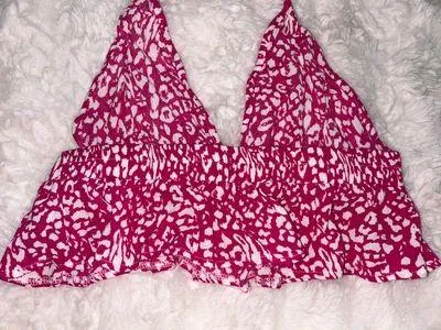 SheIn Pink leopard print halter top - Image 5