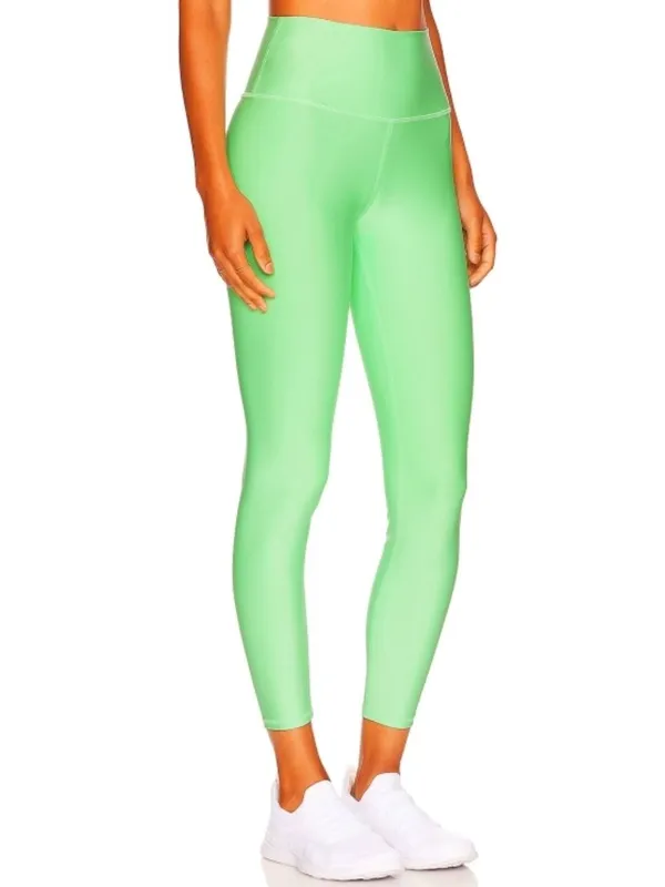 Alo 7/8 High-Waist Airlift Leggings Ultramint Neon Bright Hi-Rise Tights Pants L - Image 5