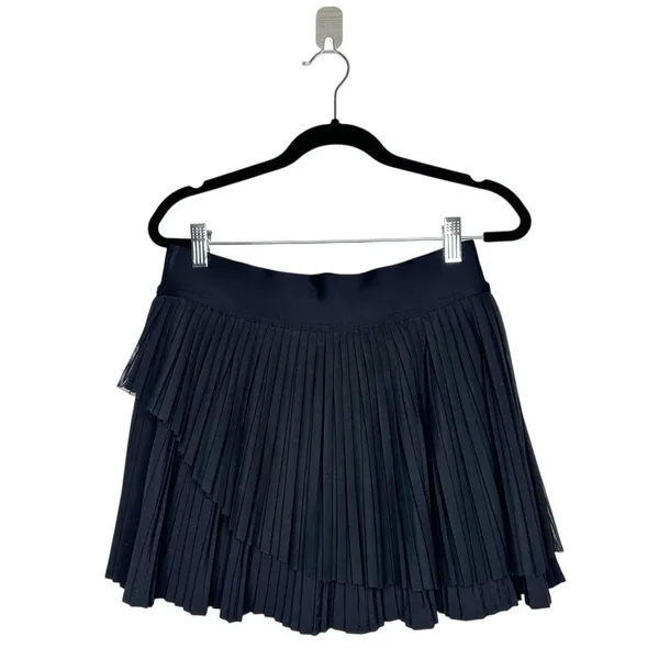 Lululemon Tiered Pleats High Rise Tennis Skirt Skort Women's Black 6 - Image 2