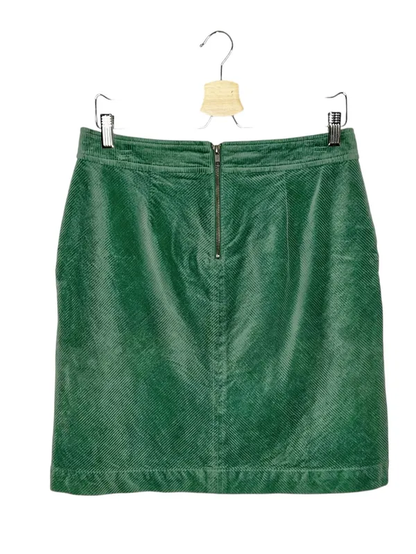 Boden Green Corduroy Pencil Skirt Academia LONG Length - Image 5