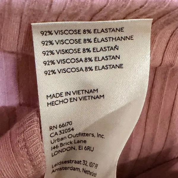 Anthropologie Pink Ribbed Off Shoulder Long Sleeve Button Detail Top Small‎ - Image 6