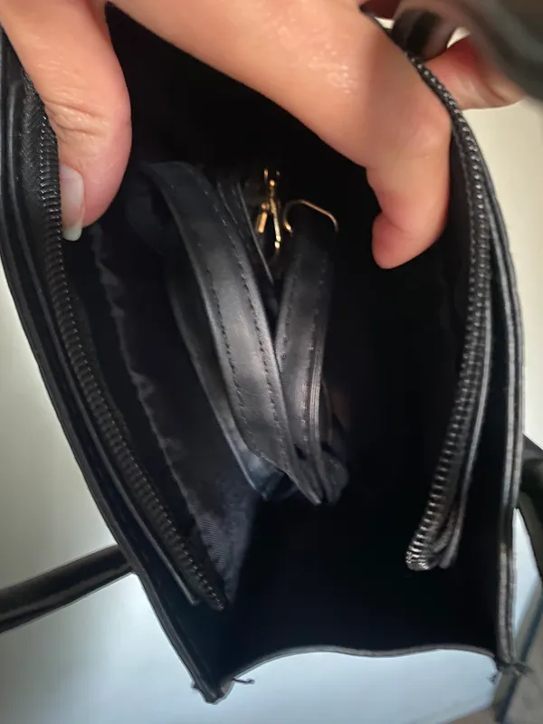 SheIn Black Leather Mini Purse - Image 2