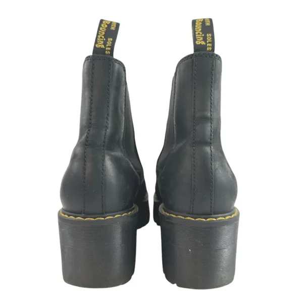 Dr. Martens Rometty Women's Black Leather Slip On Platform Chelsea Boots Size 9 - Image 3