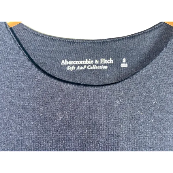Abercrombie & Fitch Soft AF Black High Neck Sleeveless Tank Bodysuit Top Size S - Image 4