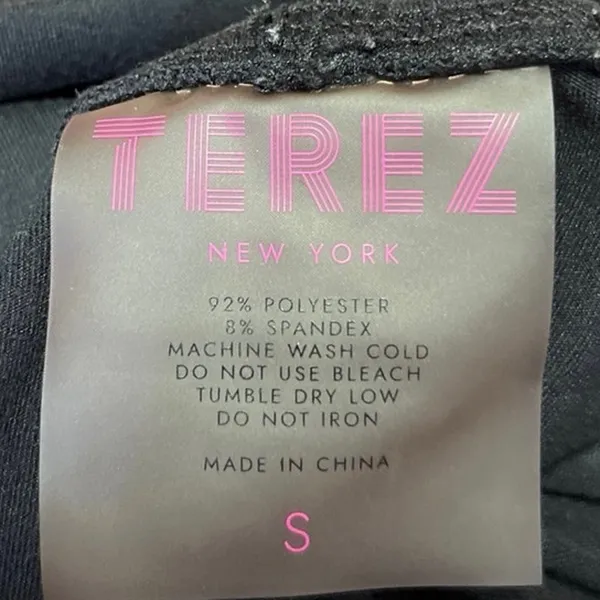 Terez Black Mid Rise Pull On Stretch Yoga Running Flared Athletic Legging Size S - Image 4