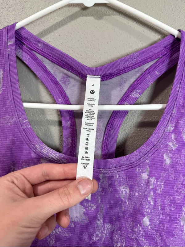 Lululemon Swifty Tech Racerback Tank Top 2.0 Shadow Bloom Moonlit Magenta / Fain - Image 3