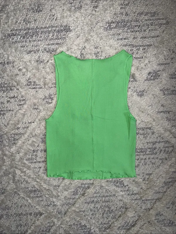 Pacsun x Playboy Green Notched Tank Top - Image 5