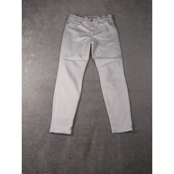madewell‎ 9" high riser skinny jeans white 28 Spots On Back - Image 2