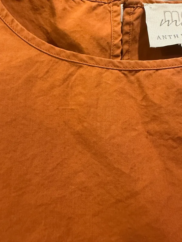 Mare Mare X Anthropologie Aimee Ruffle Cap Sleeve Blouse Terracotta - Image 9