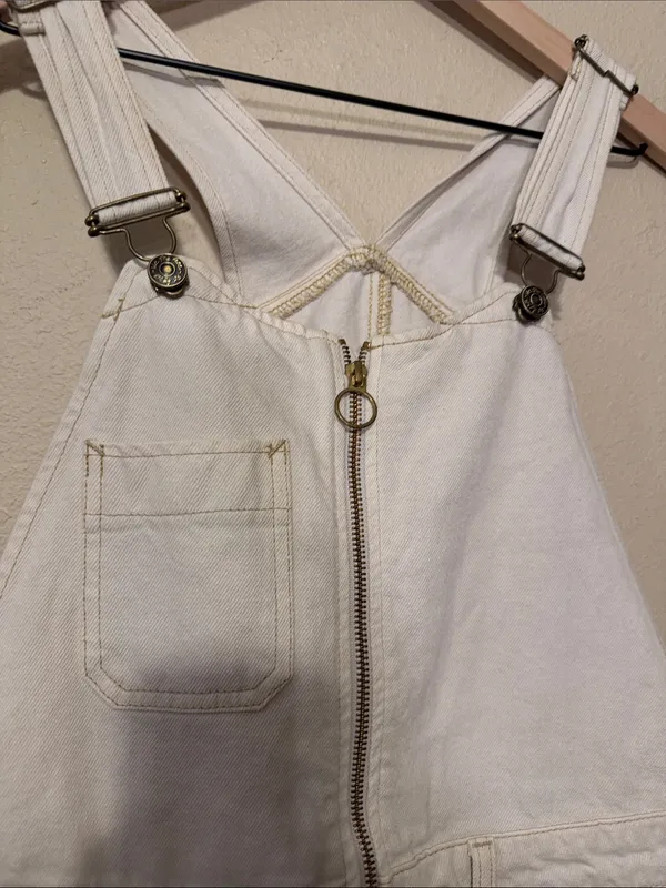 Free People We The Free sun kissed denim short overalls Size 4 - Image 5