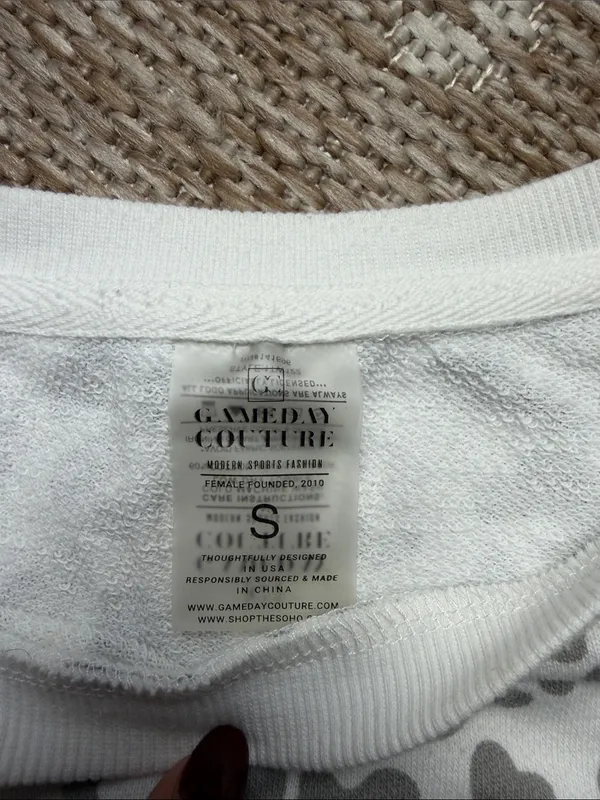 Penn State White & Gray Leopard Crewneck Sweatshirt - Image 3