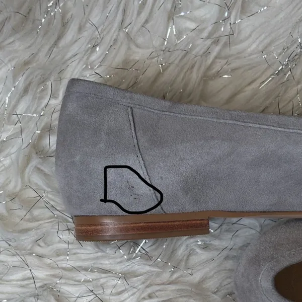 Talbots Gray Women’s Ryan Scaloop Flats Suede Loafers with Stud Detail Size 9M - Image 10