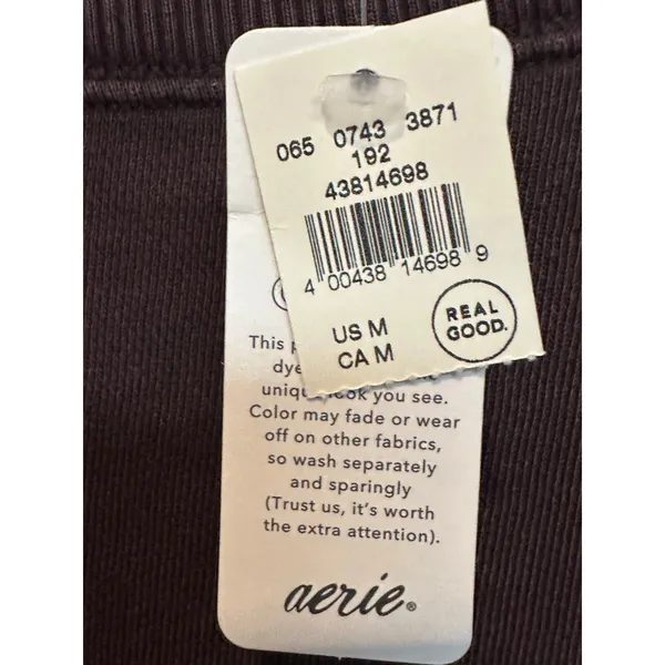 Women’s Aerie Brown Cropped Sweatshirt Size M - Image 6