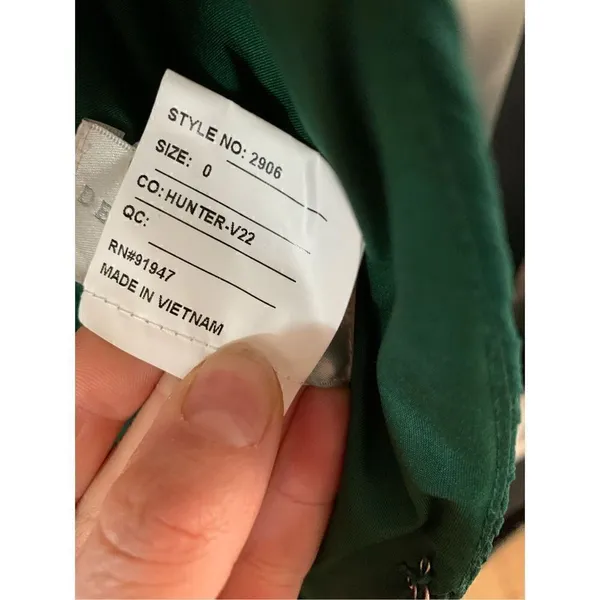 Green bridal dress made of honor size 0 by dessy collection - Image 6