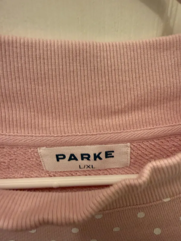 READY TO SHIP! PARKE Pink Polka Dot Mockneck L/XL - Image 3