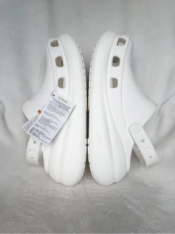 Crocs Classic Crush Platform Clogs White Color Unisex M8/W10 NEW - Image 5