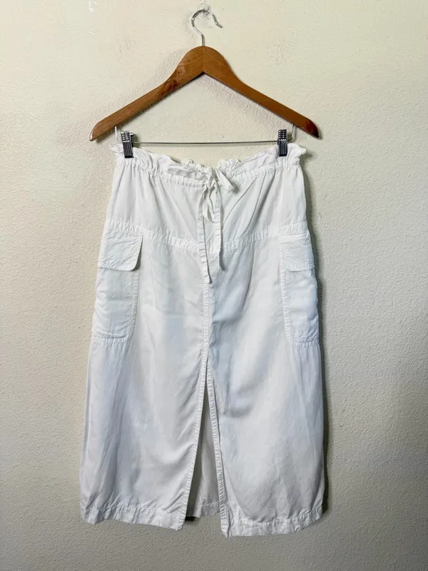 ALC Frank Womens Cecilia Linen-Blend Midi Skirt White Womens‎ Size 4 - Image 6