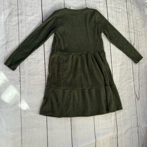 CENY Nordstrom Rack NWT size XS dark green tiered long sleeve A line dress - Image 7