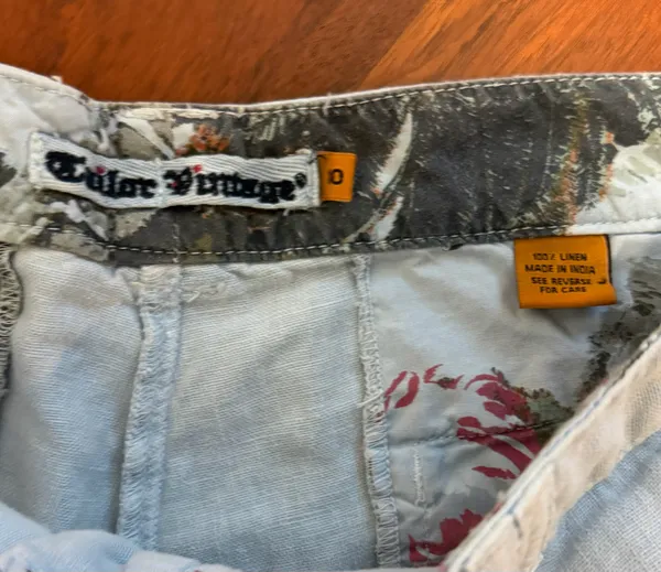New Linen Sz 10 Shorts Blue - Image 2