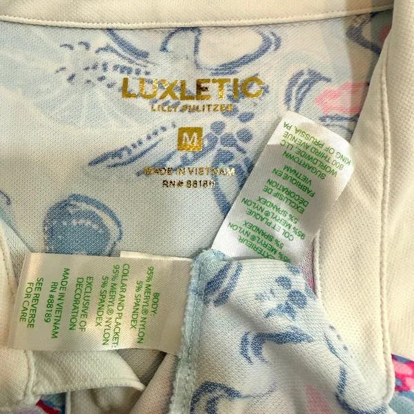 Lilly Pulitzer M UPF 50+ Luxletic Imara Polo top TB2 3653 - Image 2