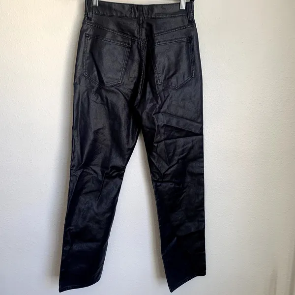 NWT Madewell The '90s Straight Jean in Coated Midnight Blue‎ Foil NN461 - Image 4