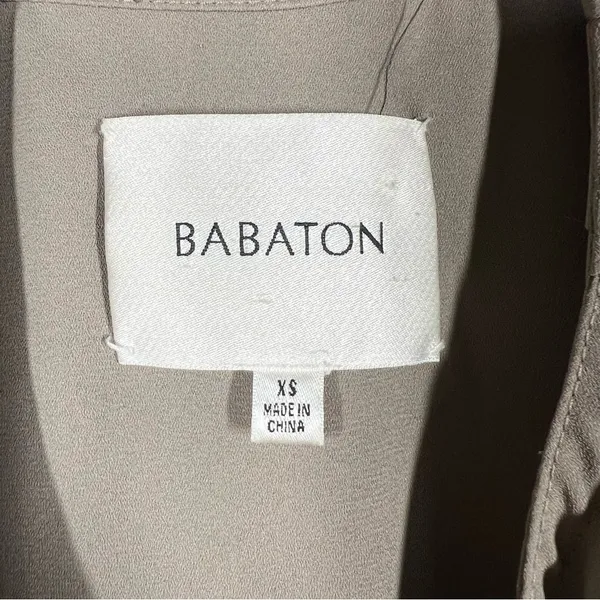 Aritzia Babaton Taupe Light Academia Flowy Quincy‎ Tie Waist Lightweight Jacket - Image 6