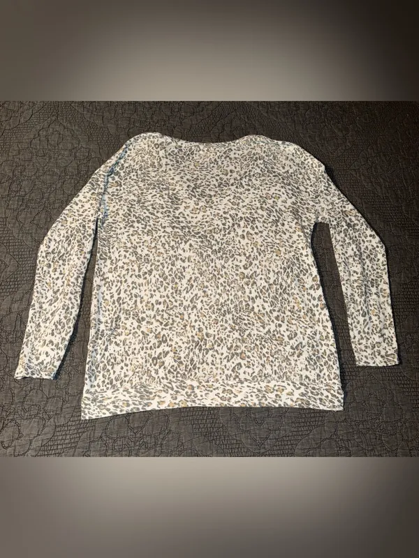 Michael Stars For Anthropologie Leopard Brushed Sweater Women’s Size-L - Image 5