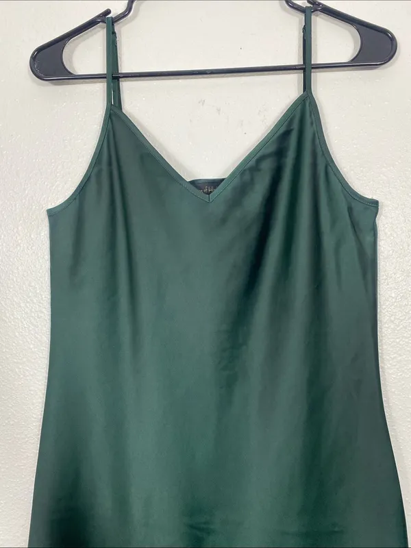House of Harlow 1960 Emerald Satin Slip Dress Size M - Image 4