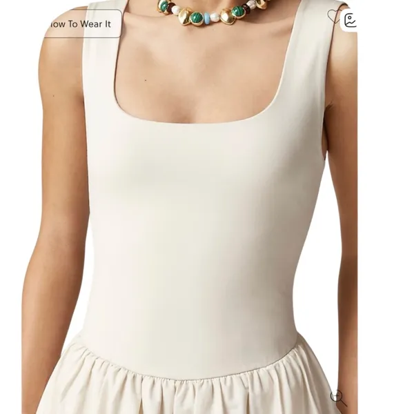 J.Crew Drop-waist mixy dress in natural/Ivory color Size Medium NWT - Image 5