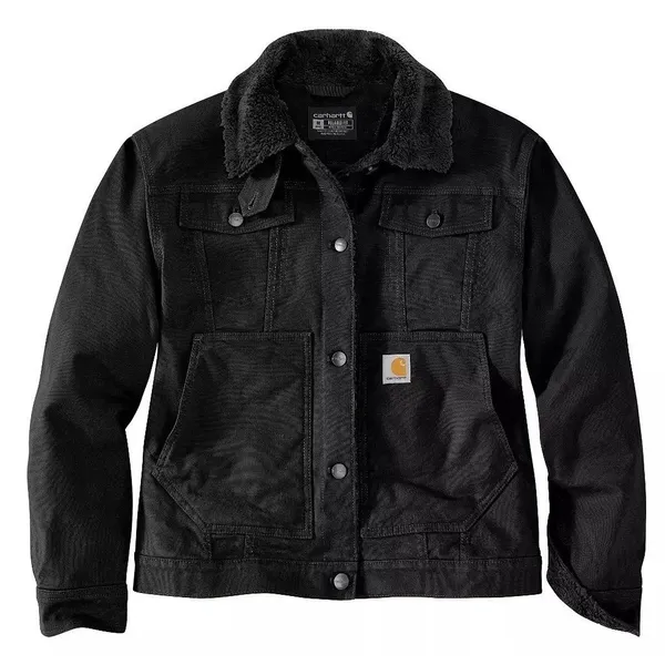 Carhartt Womens Rugged Flex Canvas Sherpa Lined Jacket Black Size XL NEW NWOT - Image 6