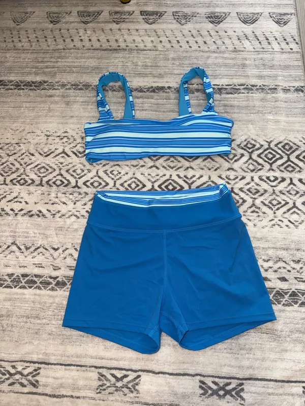 Altar’d state blue striped workout set - Image 4