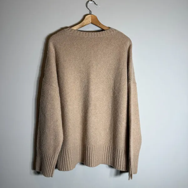 Favorite Daughter The William Sweater Wool Cashmere Women's Large Almond NWOT - Image 5