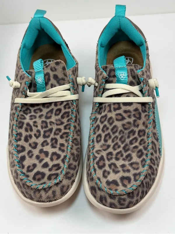 Ariat Hilo Leopard Print Casual Shoes Women’s 7.5B Brown Turquoise Comfort - Image 4