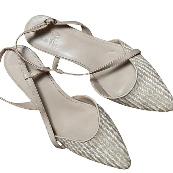 Naturalizer Women's Pointed Toe Weave Sling Back Low Heel Sz 10 NWOT - Image 5