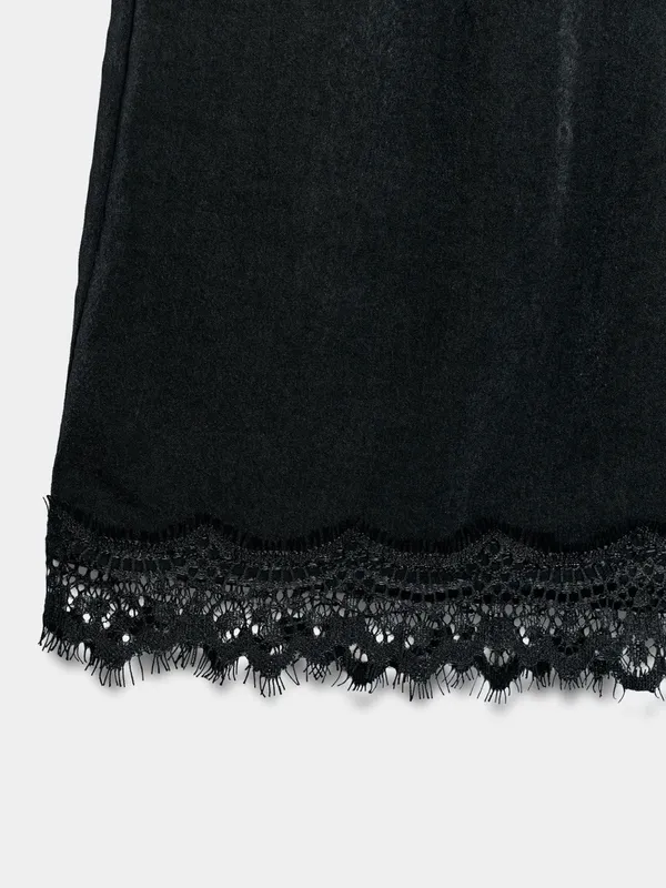 Nwt Zara Lace Trim Satin Shorts Size Xs - Image 8