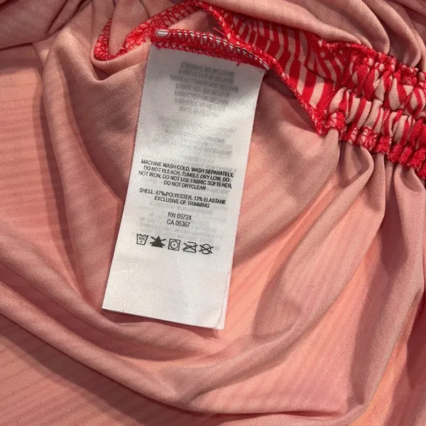 Columbia anytime casual striped tunic Omni wick large cinched sides V-neck pink - Image 8