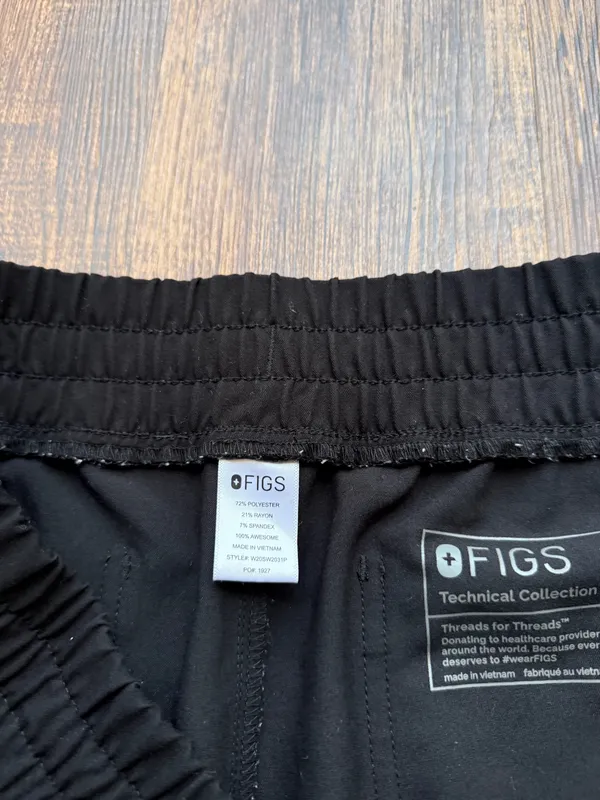 FIGS Women’s Black Yola Skinny Scrub Pants Nurse Hospital - Size XXL Petite - Image 4