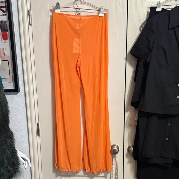 NWT Dippin Daisy's Palm Springs Flare Pant High Waist Sheer Swim Beach Cover‎ Up - Image 3