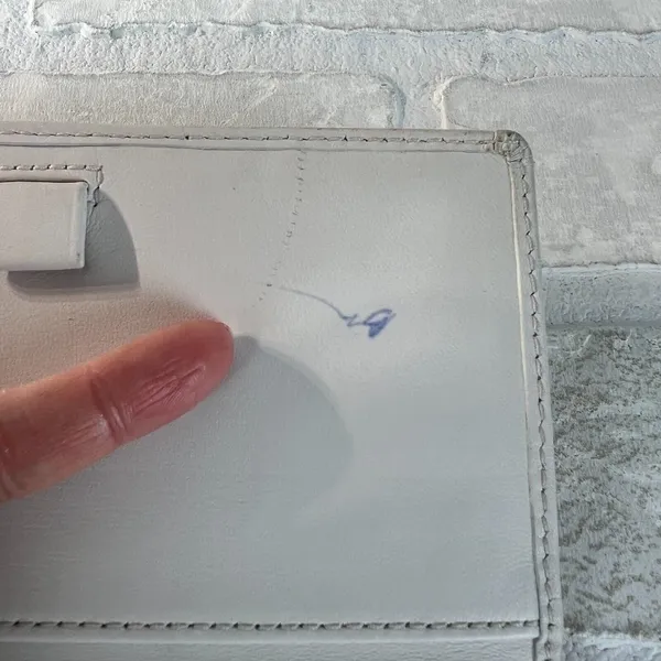 Coach Checkbook Cover Beige‎ Signature C Canvas Leather Trim - Image 12