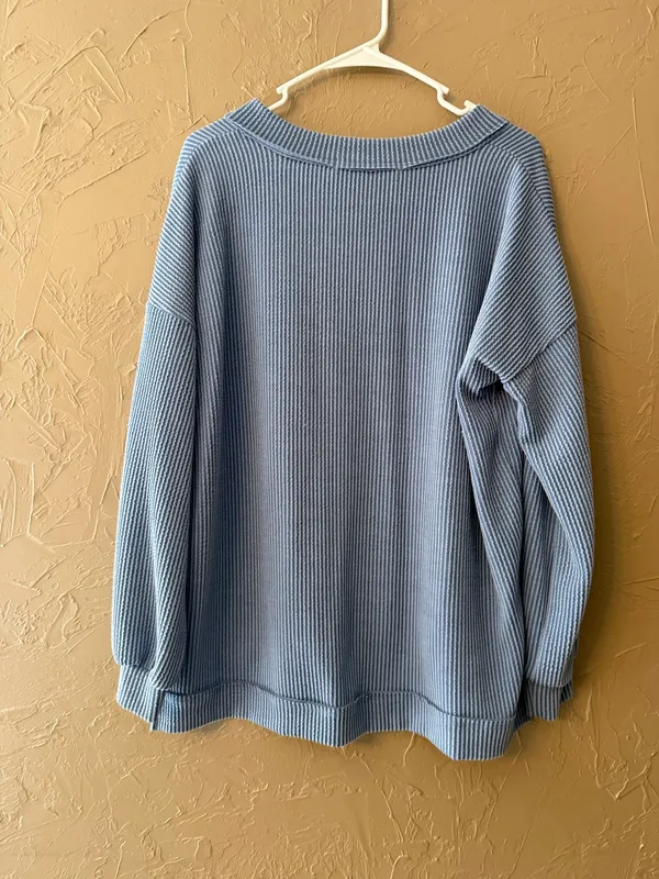 Altar'd State blue sweater v neck - Image 3
