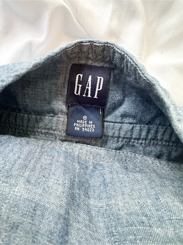 Vintage Gap 100% Cotton Y2K Halter Tie Back Dress - Image 3