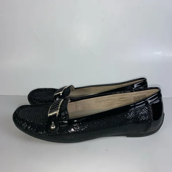Anne Klein Iflex Women's Shoes Sz 8M Black Moccasin Loafers Flat Comfort - Image 5