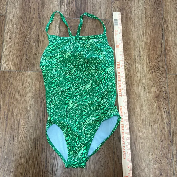 Nike HydraStrong Racerback One Piece‎ Swimsuit Womens Small Performance green - Image 5