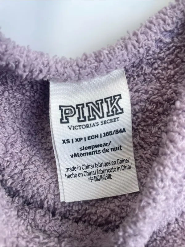 Victoria’s Secret PINK Tank Fuzzy Sleep Tank, Size XS - Image 4