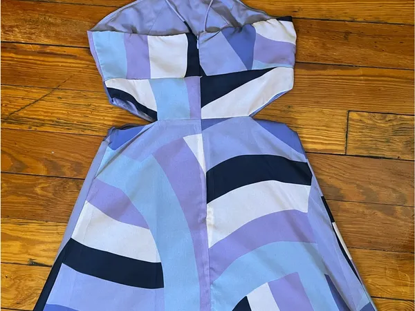 Hutch Halter Cutout Mini Dress in Lavender Abstract Print* small flaw - Image 9