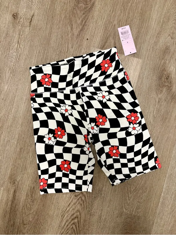 Wild Fable Black Checkered Bike Shorts - Image 2