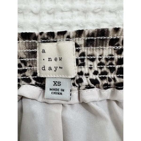 A New Day Leopard Print Pleated Midi Skirt XS Animal Print - Image 4