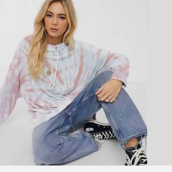 Free People We The Free “Best Catch” Tie Dye Pullover – Cozy Indie Loungecore M - Image 2