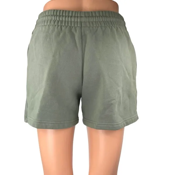 Aritzia Sweatfleece Women's Green Drawstring Boyfriend Fit Sweat Shorts Size XS - Image 3